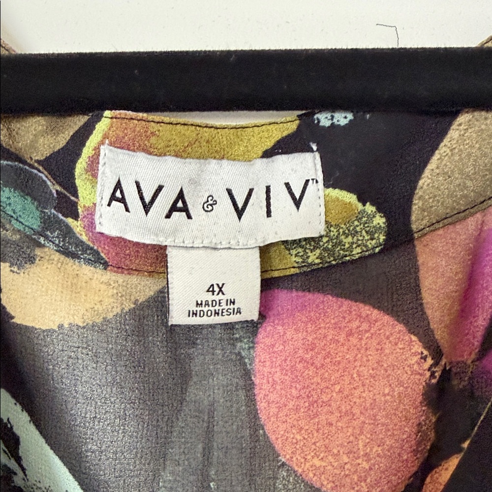 Ava & Viv Black Floral Maxi Dress with Multicolor Print - Picture 3 of 5